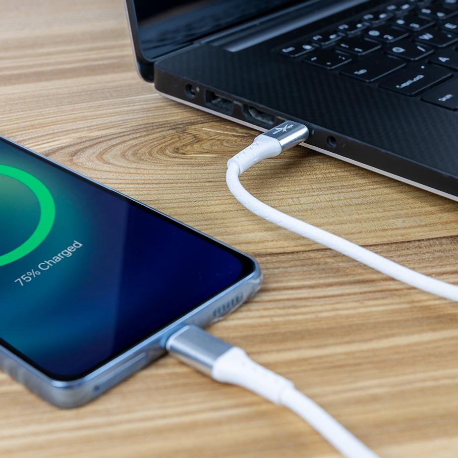 Reinforced cable Ampere USB type-C - USB type-C - eXtremestyle® - 2 m - white