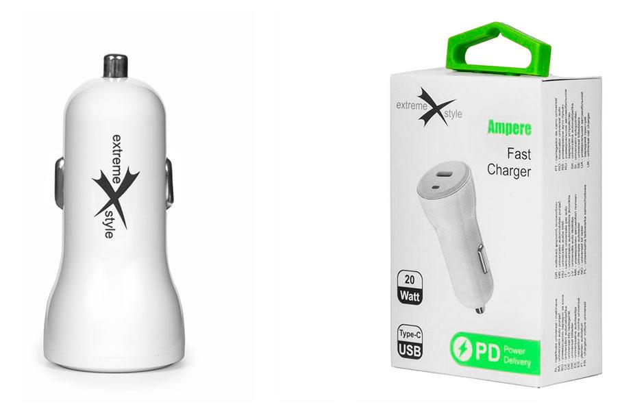 Car charger eXtreme® Ampere - PD - ACCC320W - biała