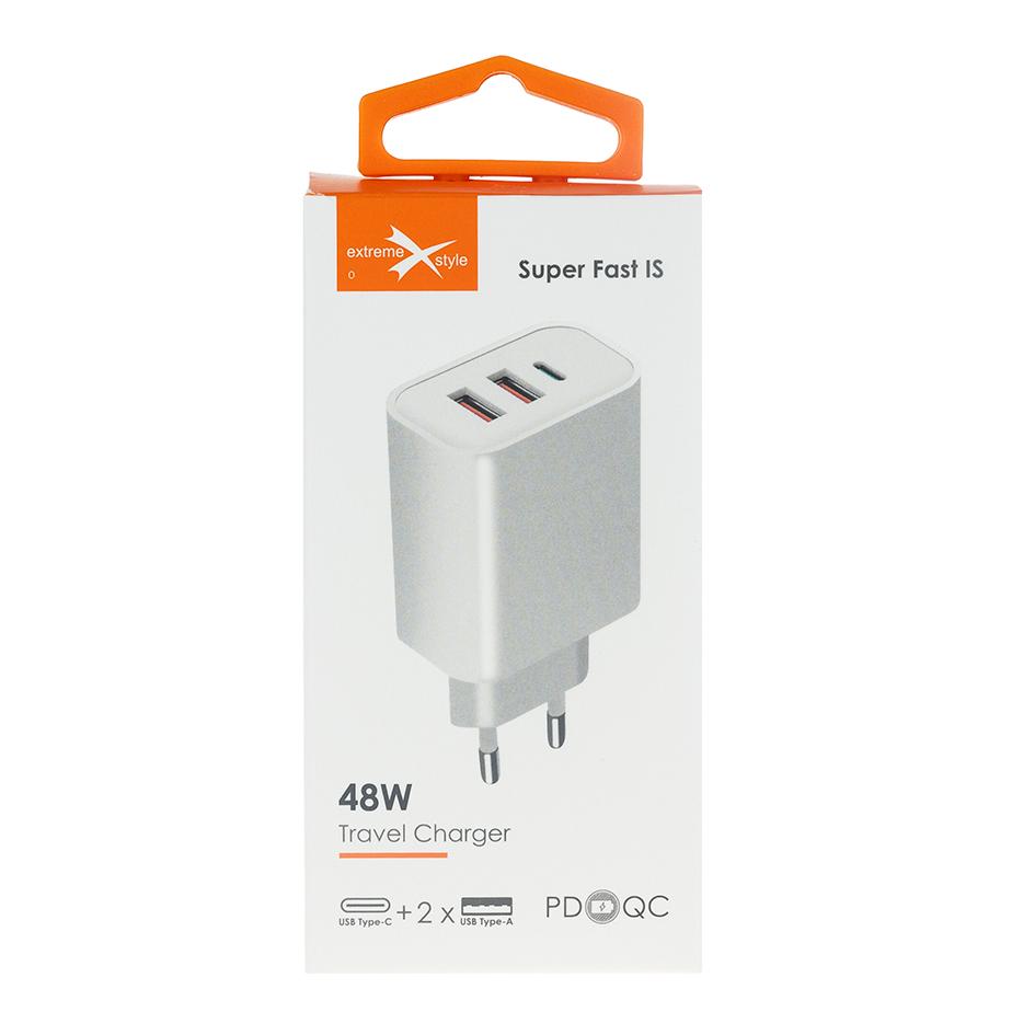 Travel charger eXtreme® USB Typ-C + 2 USB - PD - 48 W - TC48CUU