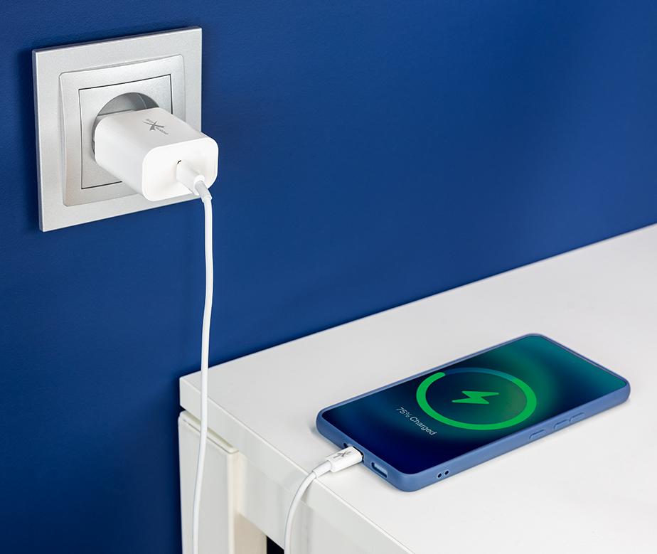 Ładowarka sieciowa eXtreme® USB Typ-C + kabel USB Typ-C - PD - 25W - TC25C+CC