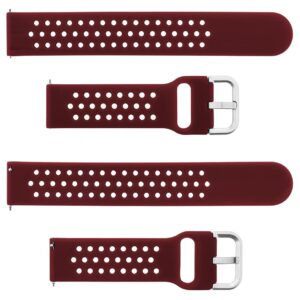 Pasek silikonowy S08 - bordowy - 22 mm