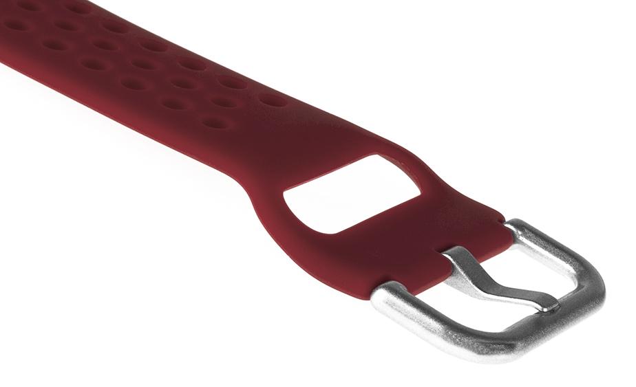 Pasek silikonowy S08 - bordowy - 22 mm