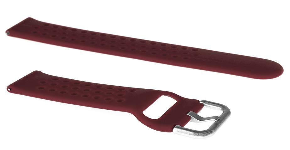 Pasek silikonowy S08 - bordowy - 20 mm