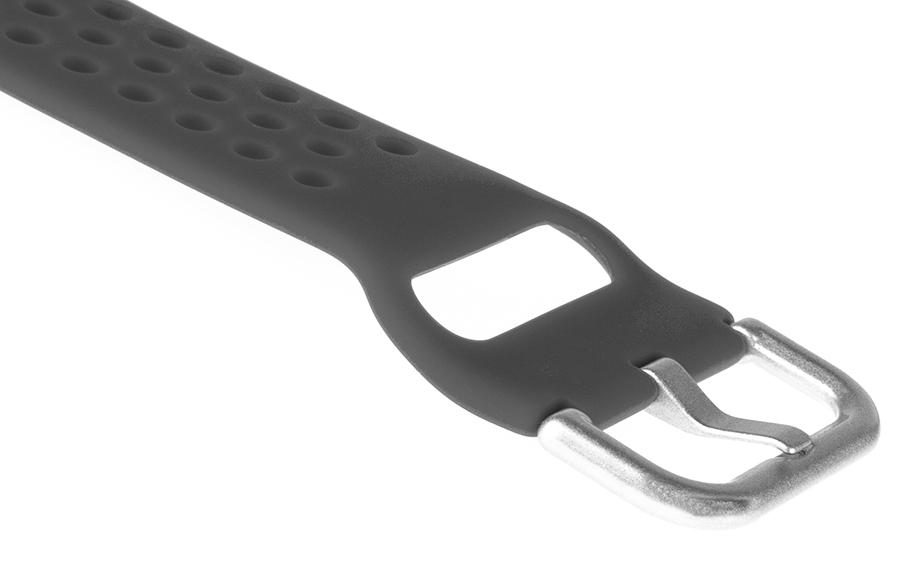 Pasek silikonowy S08 - ciemnoszary - 20 mm