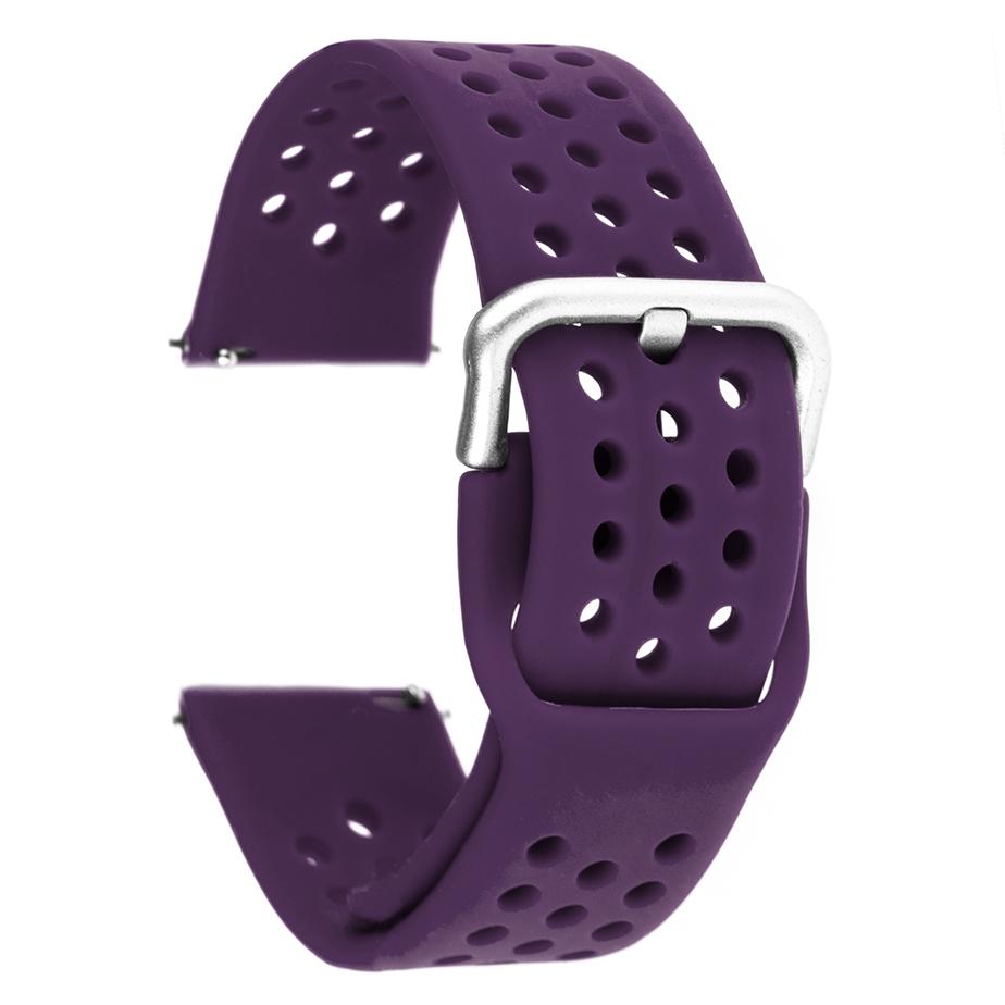 Pasek silikonowy S08 - fioletowy - 20 mm