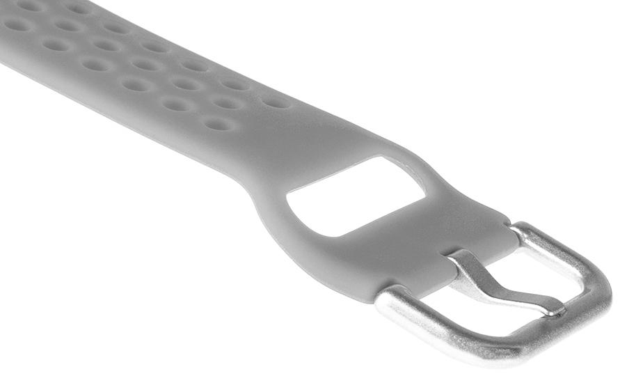 Pasek silikonowy S08 - jasnoszary - 20 mm