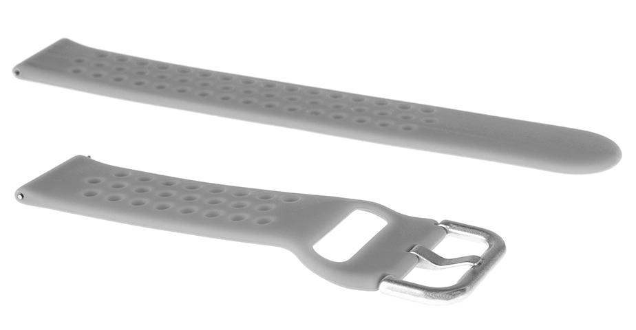 Pasek silikonowy S08 - jasnoszary - 20 mm