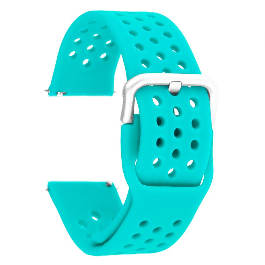 Pasek silikonowy S08 - miętowy - 22 mm