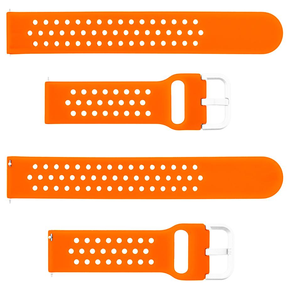 Pasek silikonowy S08 - pomarańczowy - 20 mm