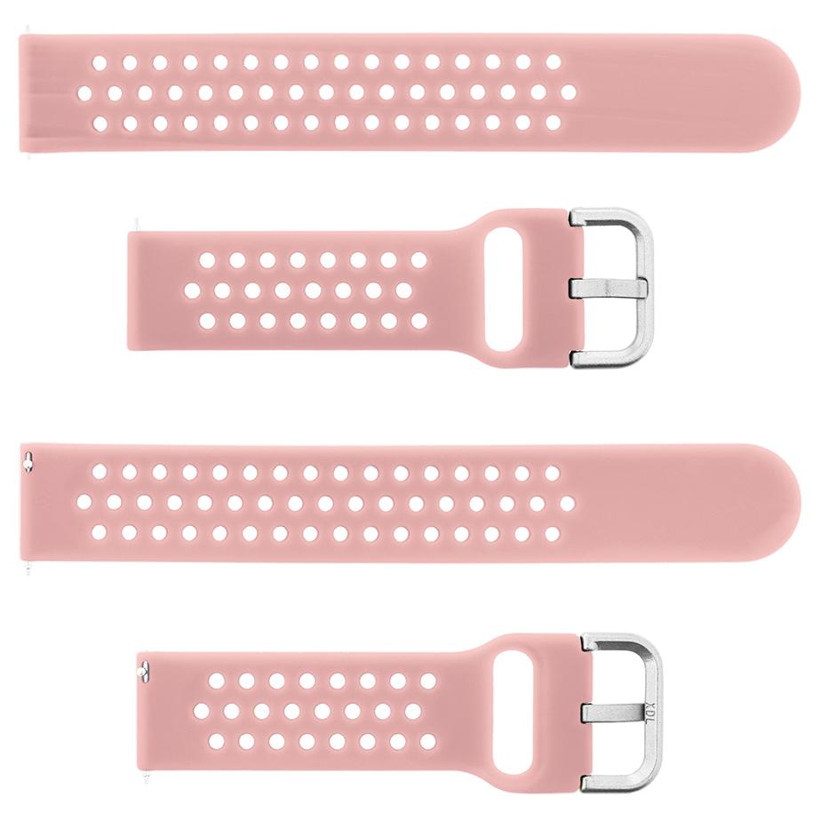 Pasek silikonowy S08 - różowy - 22 mm