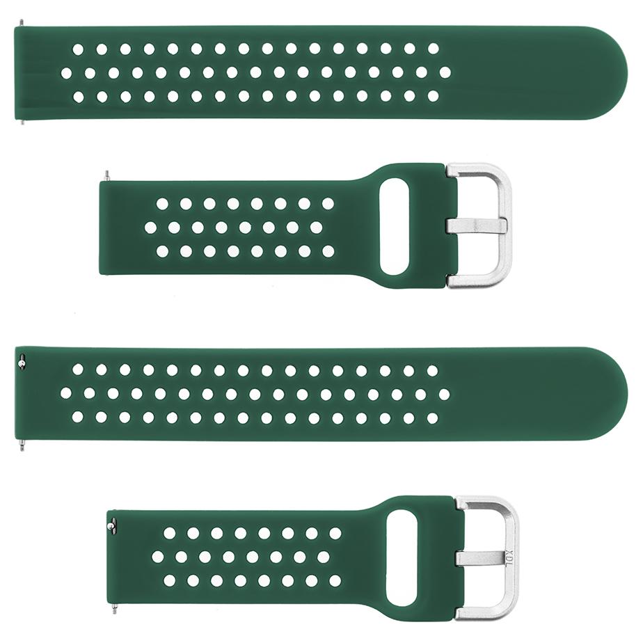 Pasek silikonowy S08 - zielony - 20 mm