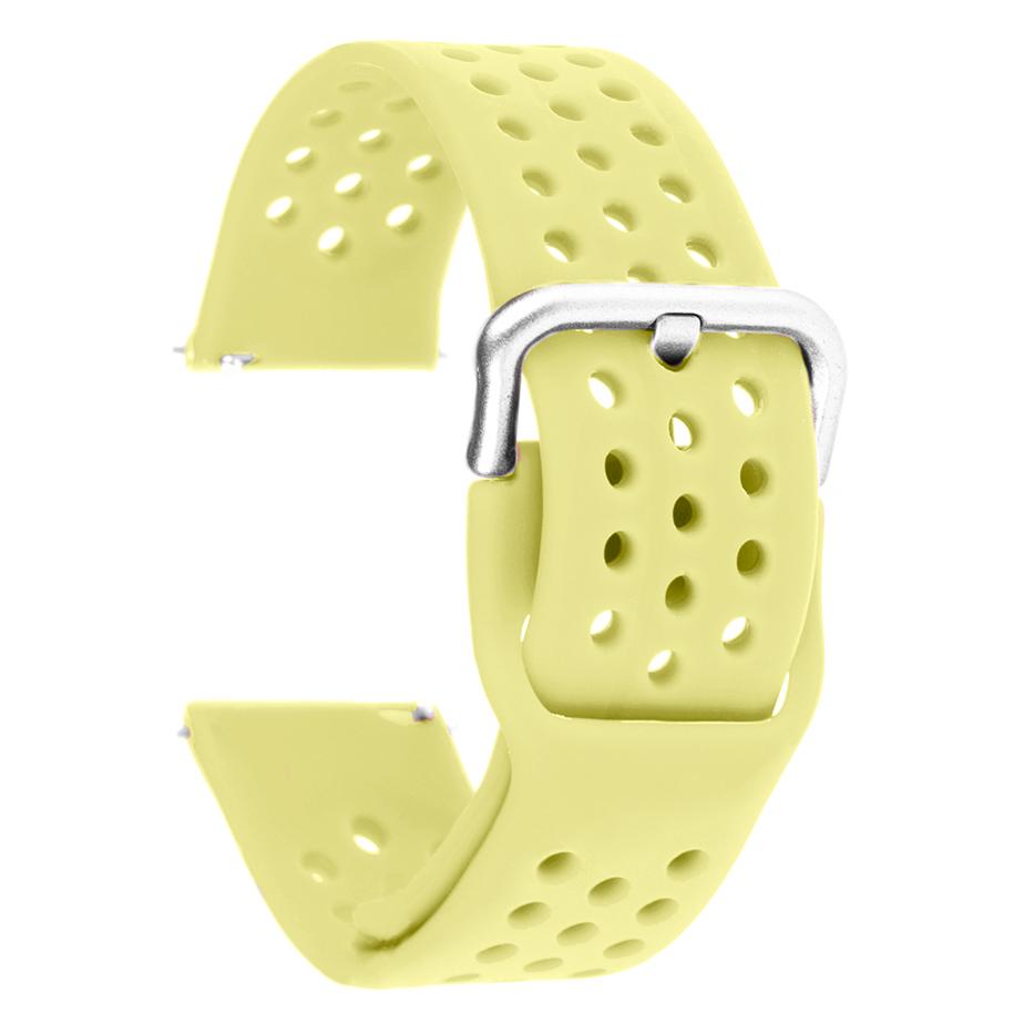 Pasek silikonowy S08 - żółty - 22 mm