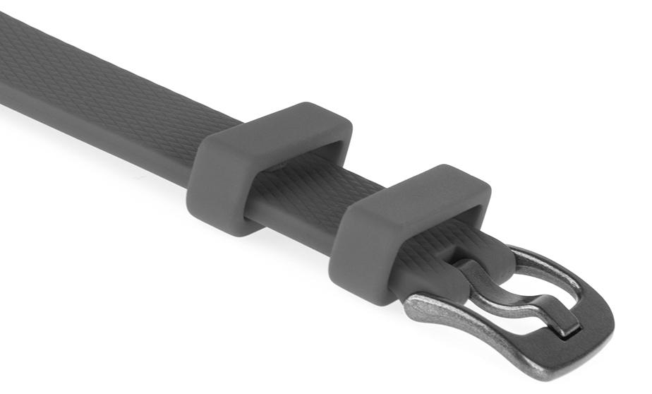 Pasek silikonowy S07 - grafitowy - 22 mm