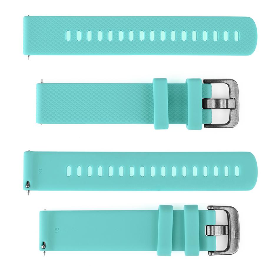 Pasek silikonowy S07 - miętowy - 18 mm