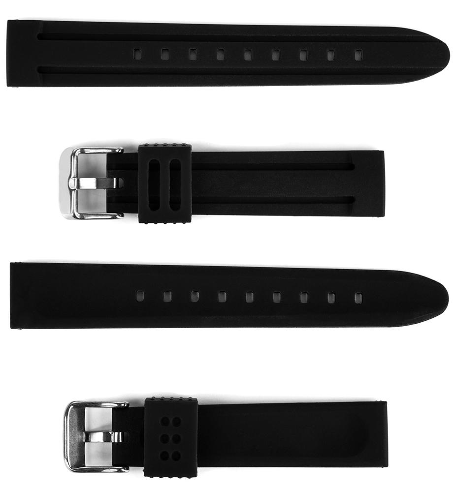 Pasek silikonowy Z05 - czarny - 24 mm