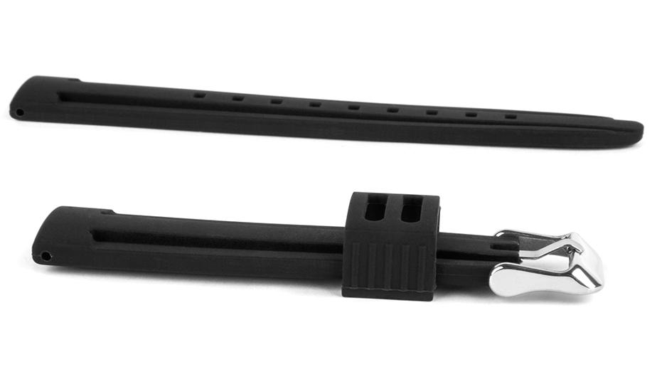 Pasek silikonowy Z05 - czarny - 24 mm