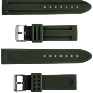 Pasek silikonowy Z05 - khaki - 24 mm