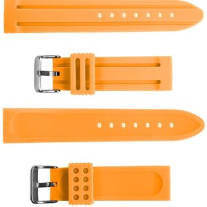 Pasek silikonowy Z05 - pomarańczowy - 20 mm