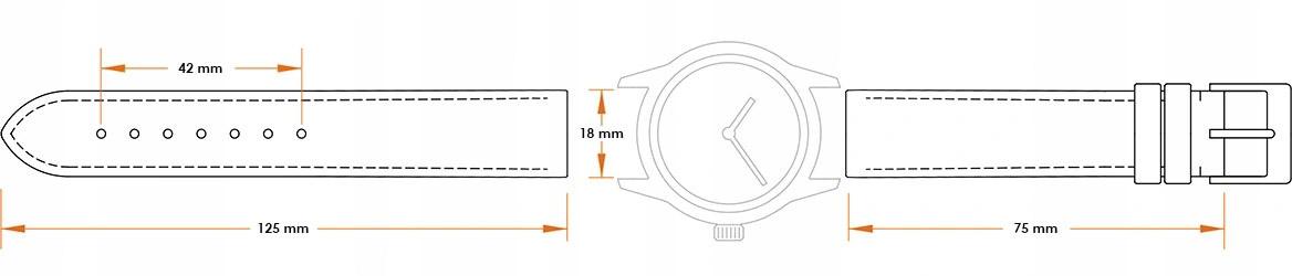 Leather strap C1 - pink - 18 mm