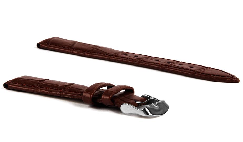 Leather strap C1 - dark brown - 14 mm