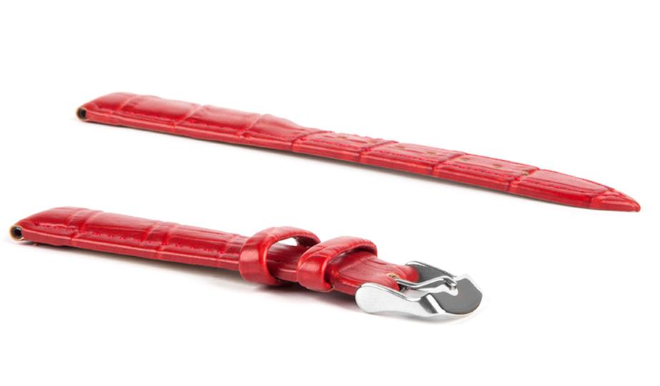 Pasek skórzany C1 - czerwony - 20 mm