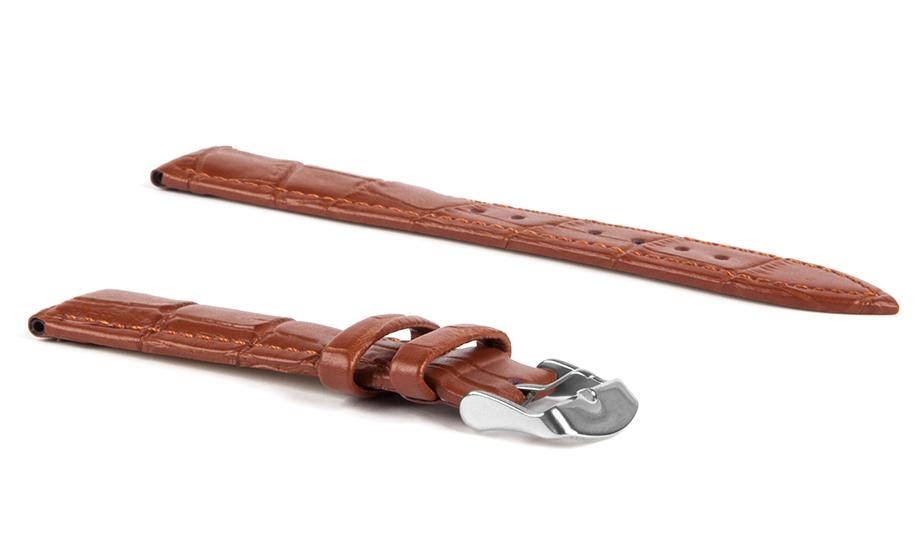 Leather strap C1 - light brown - 12 mm