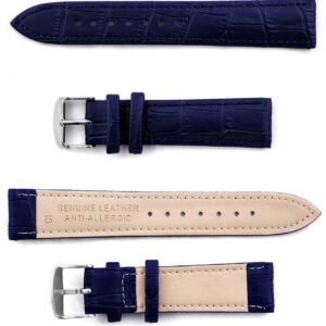 Pasek skórzany C1 XL - granatowy - 24 mm