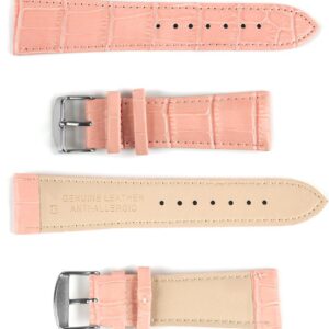 Pasek skórzany C1 XL - różowy - 22 mm