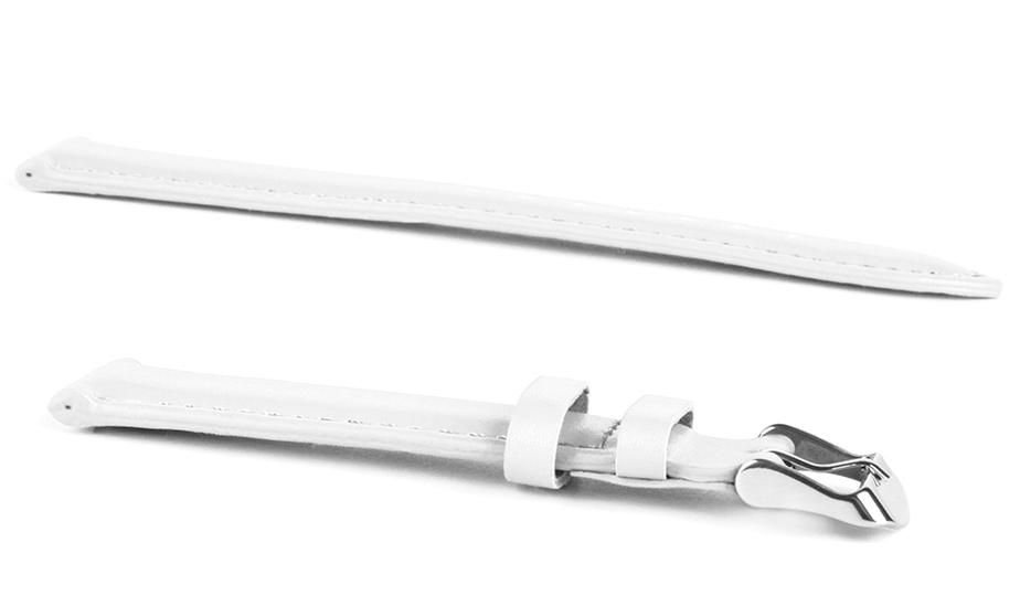 Pasek skórzany C10 - biały - 14 mm