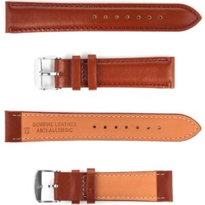 Pasek skórzany C10 - brązowy - 20 mm