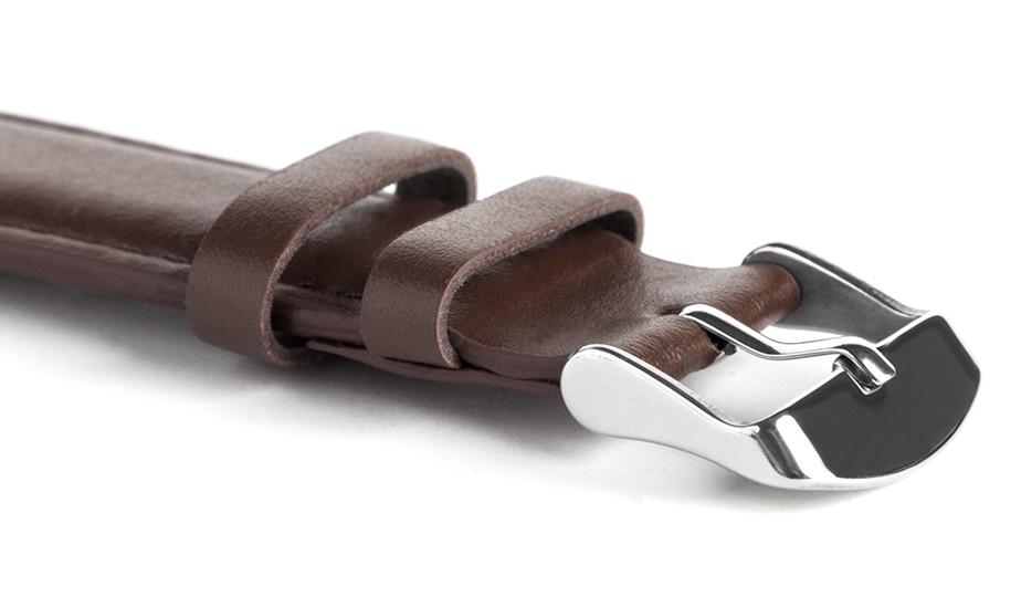 Pasek skórzany C10 - ciemny brąz - 26 mm