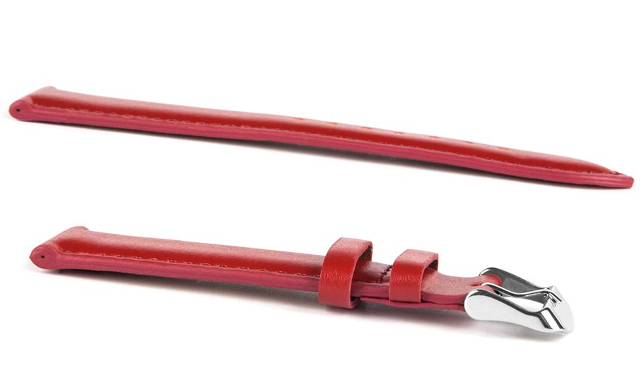 Pasek skórzany C10 - czerwony - 10 mm