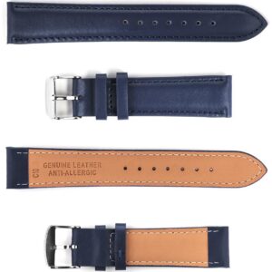 Pasek skórzany C10 - granatowy - 24 mm