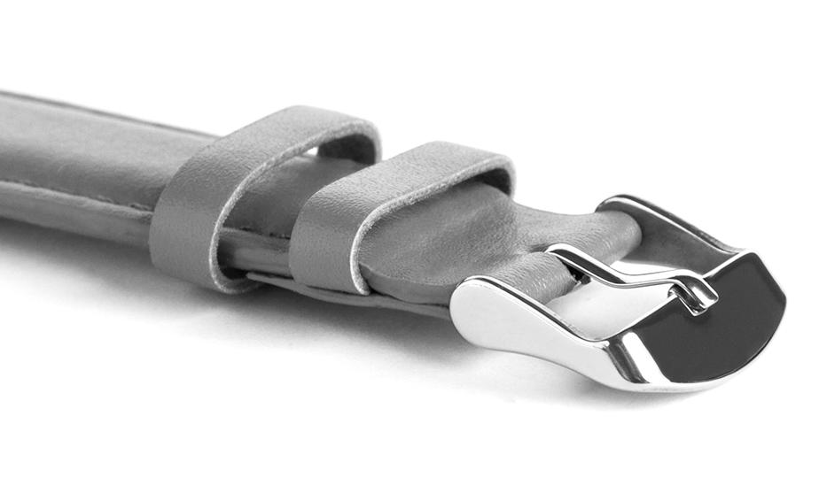 Pasek skórzany C10 - szary - 10 mm