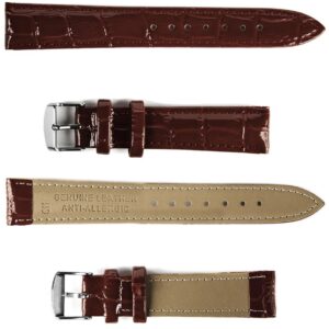 Pasek skórzany C11 - ciemny brąz - 24 mm