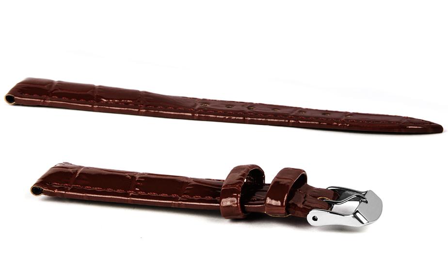 Pasek skórzany C11 - ciemny brąz - 20 mm