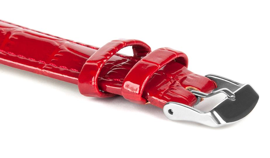 Pasek skórzany C11 - czerwony - 18 mm