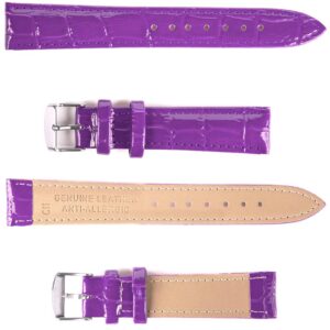 Pasek skórzany C11 - fioletowy - 22 mm