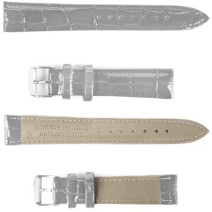 Pasek skórzany C11 - szary - 12 mm