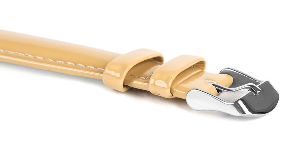 Pasek skórzany C12 - beżowy - 18 mm