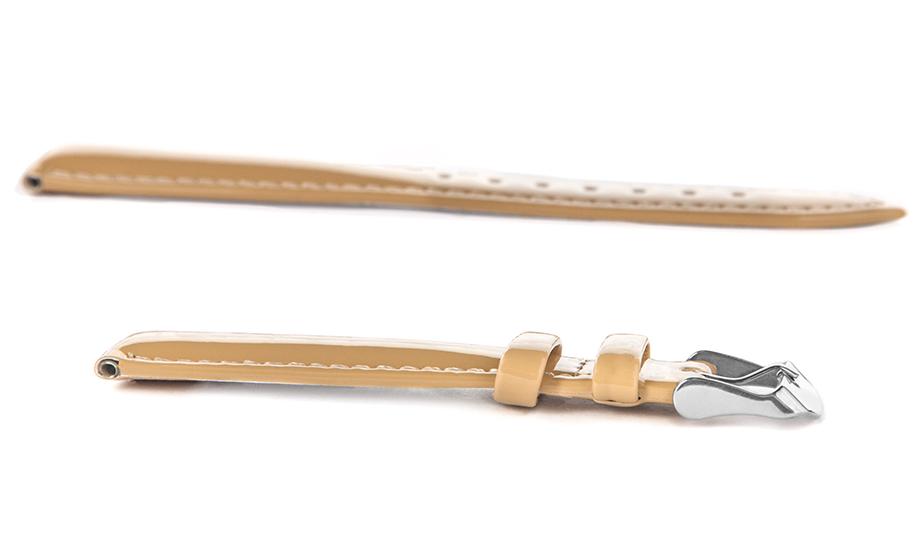 Pasek skórzany C12 - beżowy - 16 mm