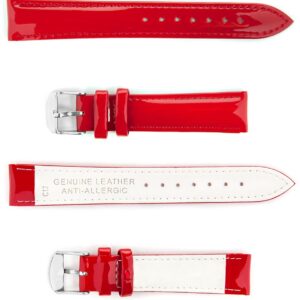 Pasek skórzany C12 - czerwony - 20 mm