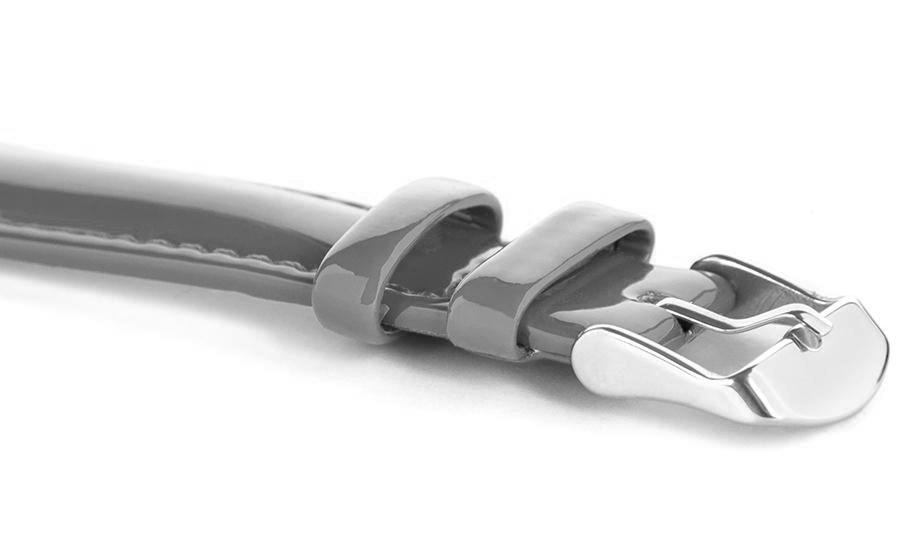 Pasek skórzany C12 - szary - 18 mm