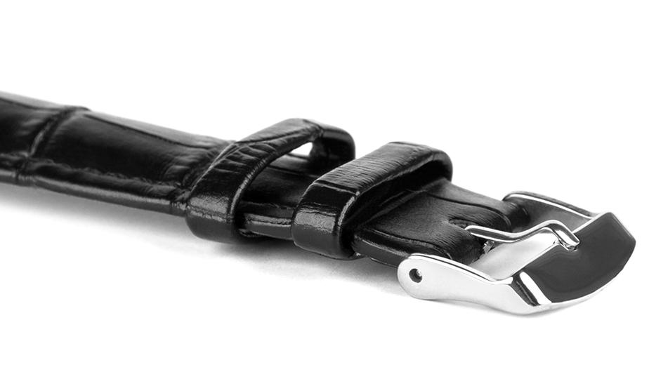 Pasek skórzany C16 - czarno-szary - 16 mm