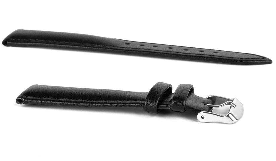 Pasek skórzany C17 - czarno-szary - 16 mm