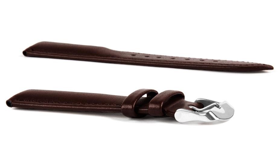 Leather strap C2 - dark brown - 14 mm