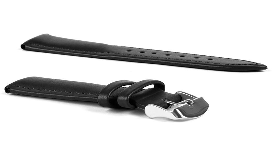 Leather strap C2 - black - 24 mm