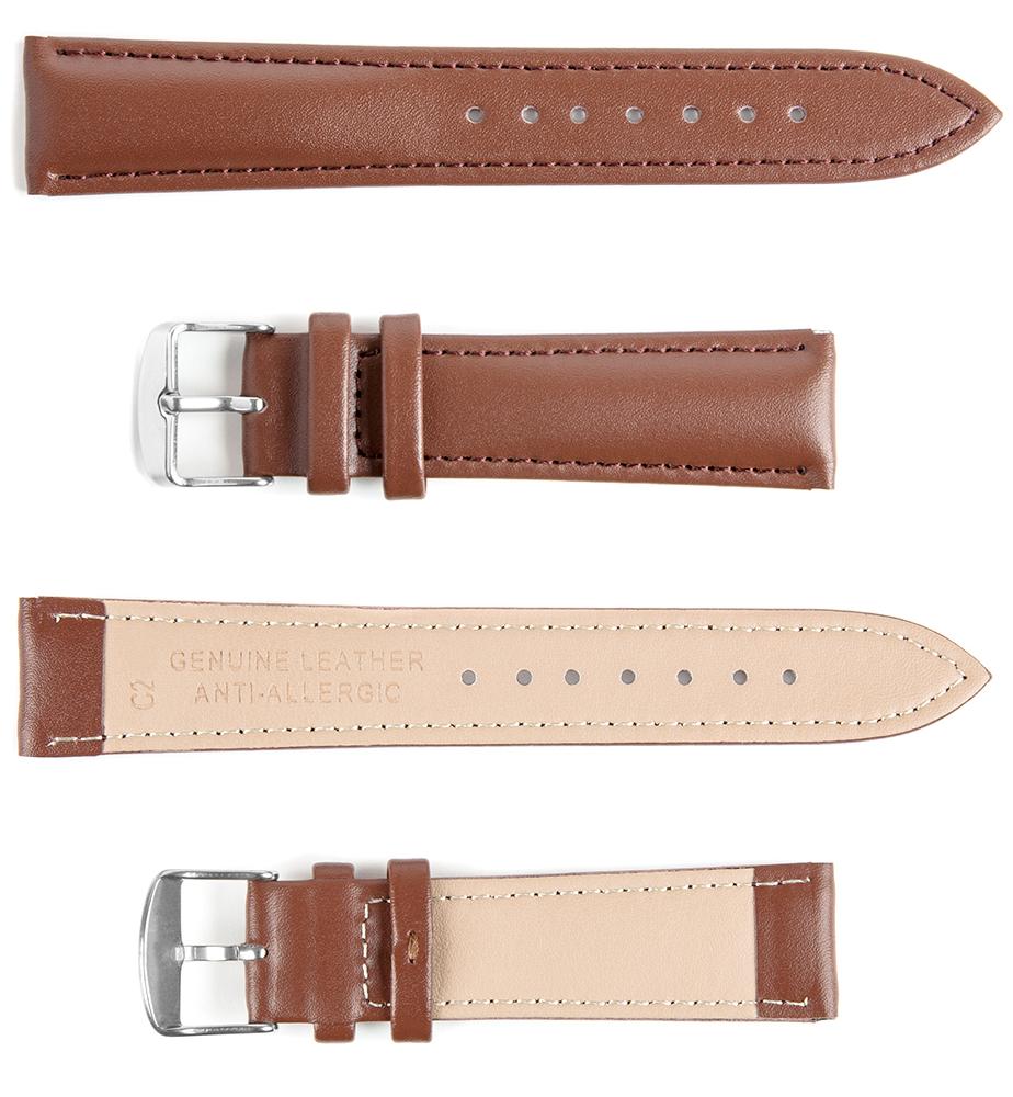 Pasek skórzany C2 - jasny brąz - 24 mm