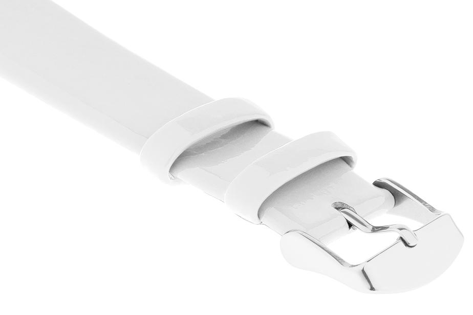 Pasek skórzany C20 - biały - 20 mm