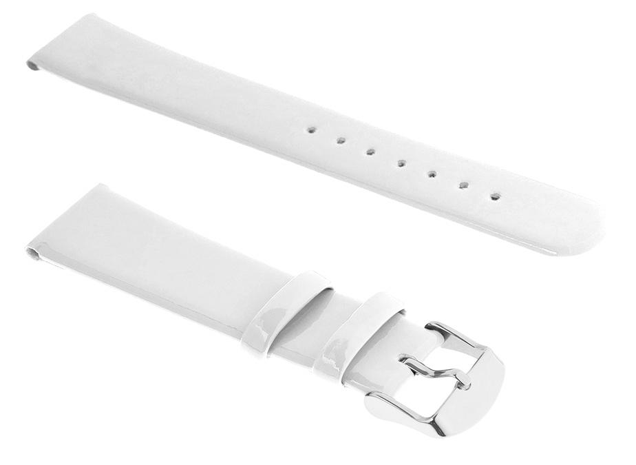 Pasek skórzany C20 - biały - 20 mm